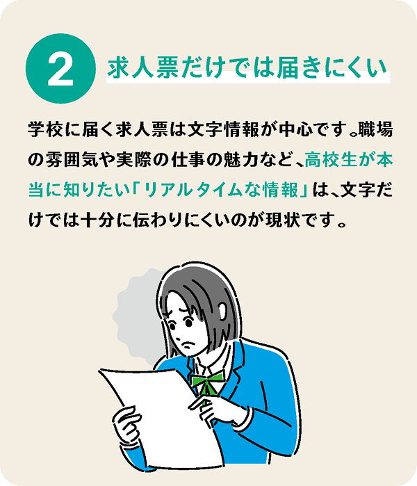 求人票だけでは届きにくい